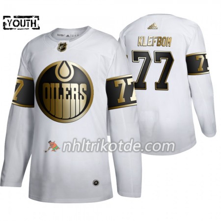 Edmonton Oilers Trikot Oscar Klefbom 77 Adidas 2019-2020 Golden Edition Weiß Authentic - Kinder